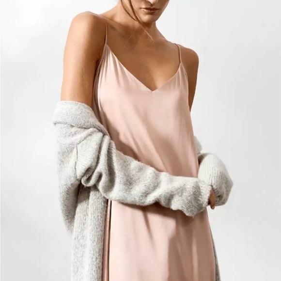 Brochu Walker silk slip on desert pink NEW
